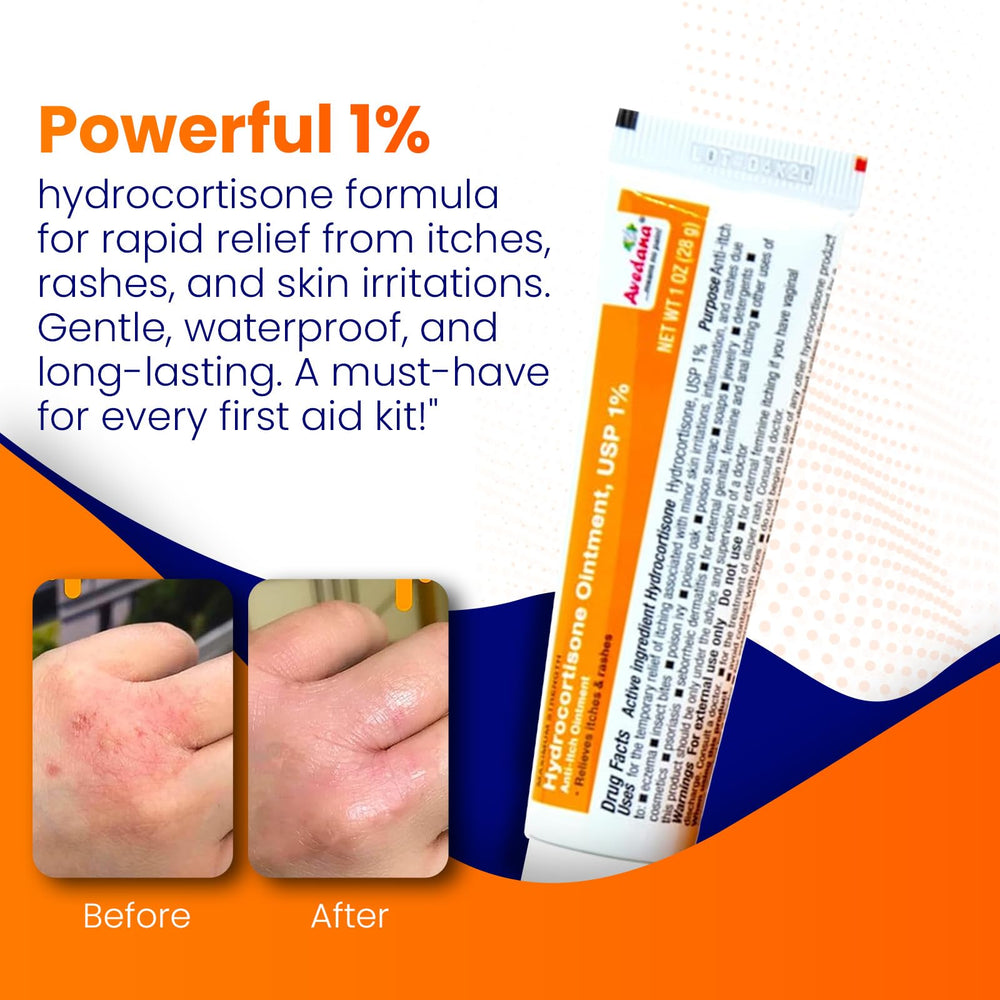 AVEDANA maximum-strength 1% hydrocortisone ointment label