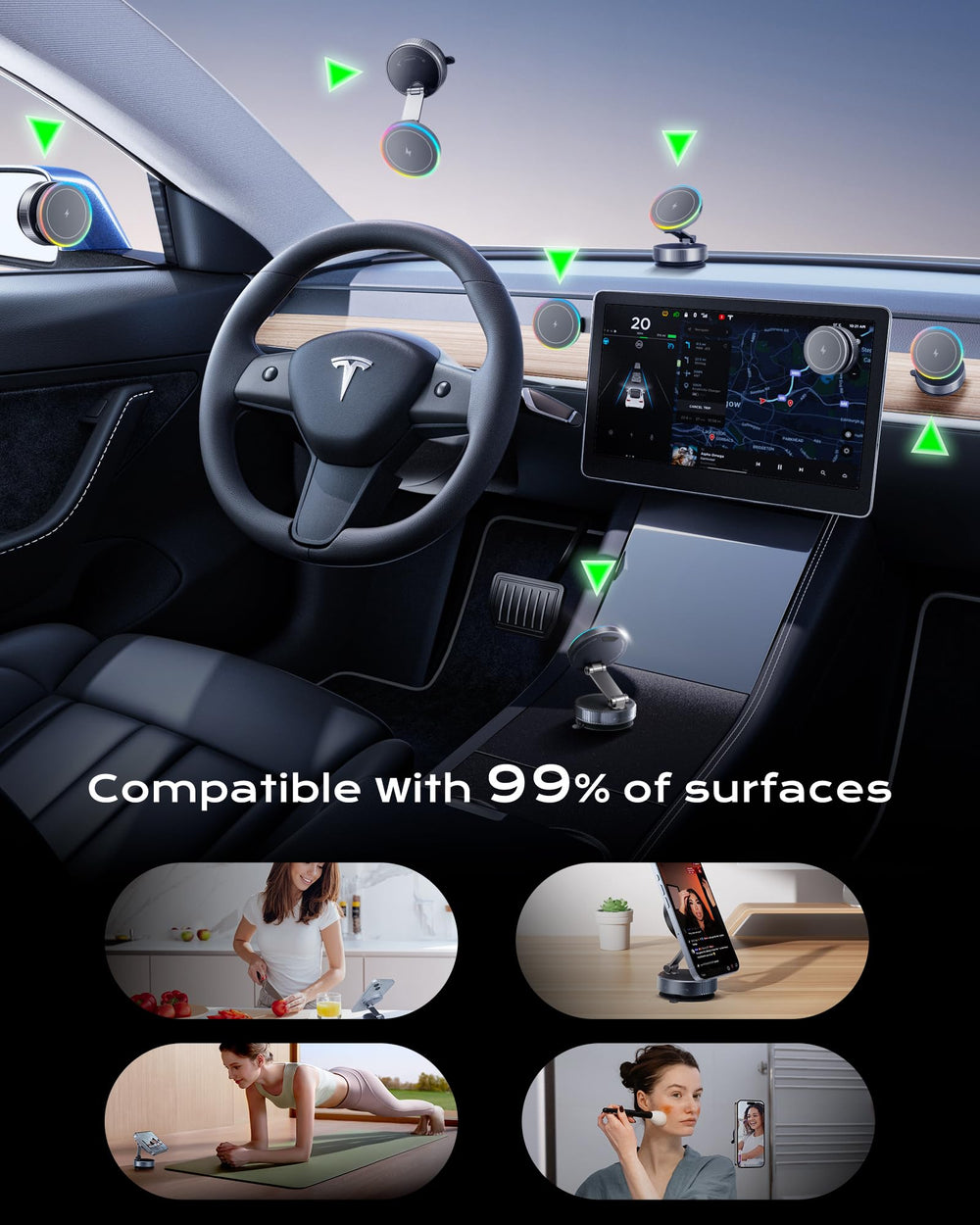 Avedio Links MagSafe car mount compatible with iPhone series including Pro Max and Air