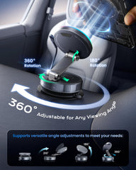 Avedio Links MagSafe car mount with suction pad and TPU glue fit on a windshield