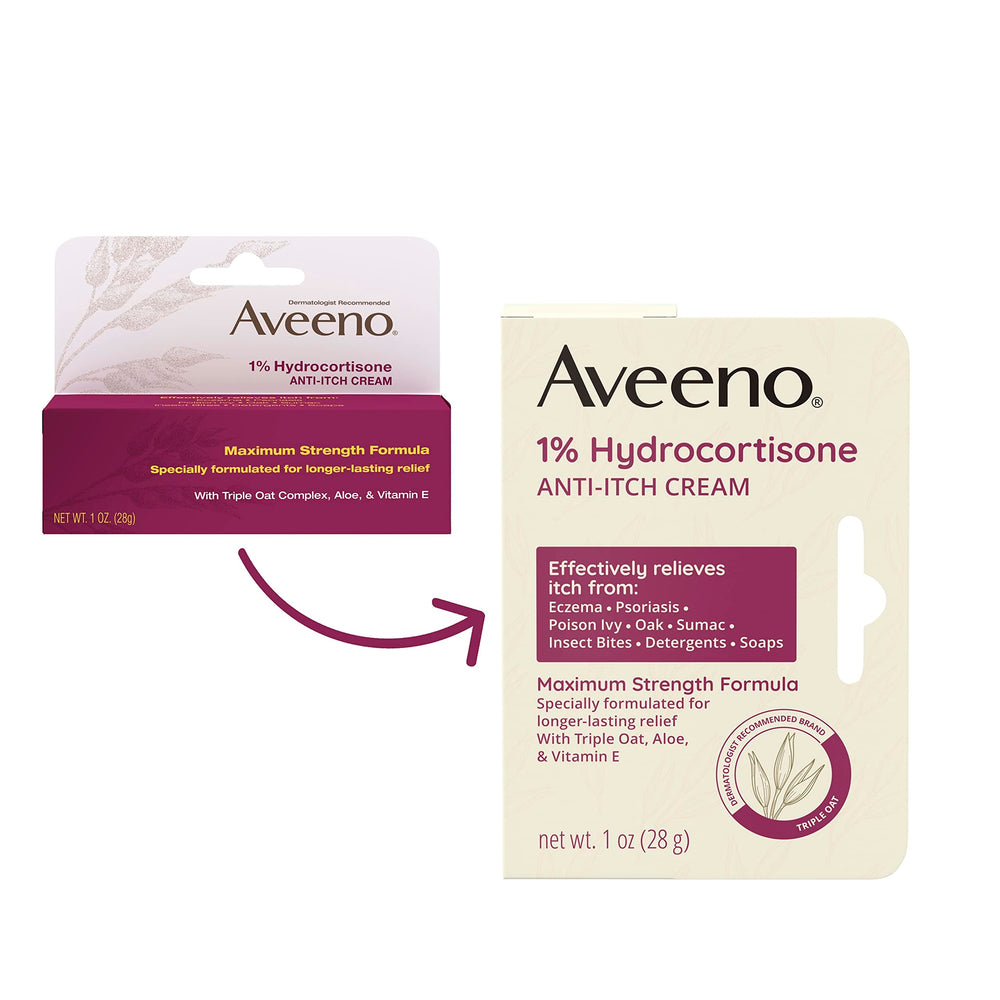 Aveeno aloe and vitamin E skin-soothing cream provides comfort after irritation.