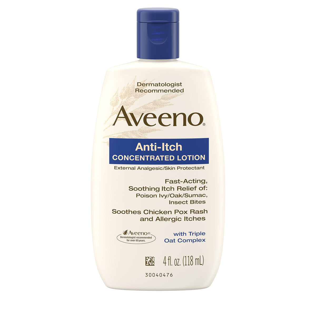 Aveeno Anti-Itch Concentrated Lotion bottle with Calamine to soothe itching