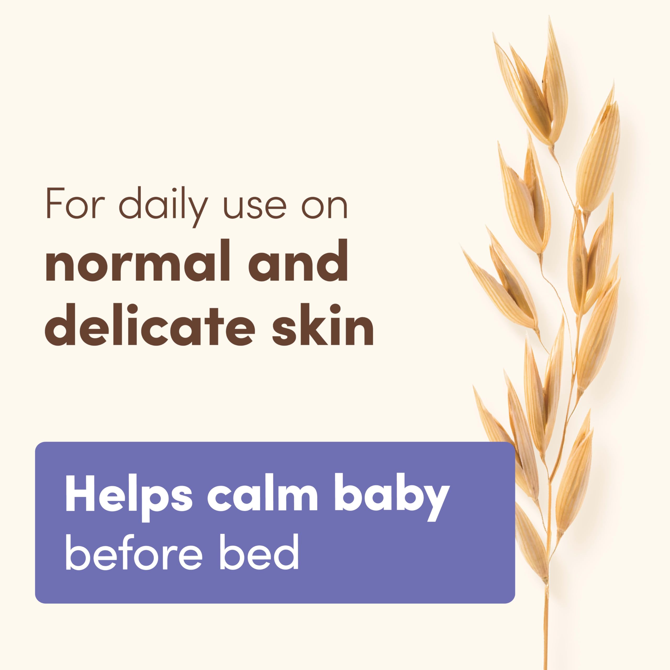 Aveeno Baby Calming Comfort Lotion is pH-balanced and free from parabens and phthalates.