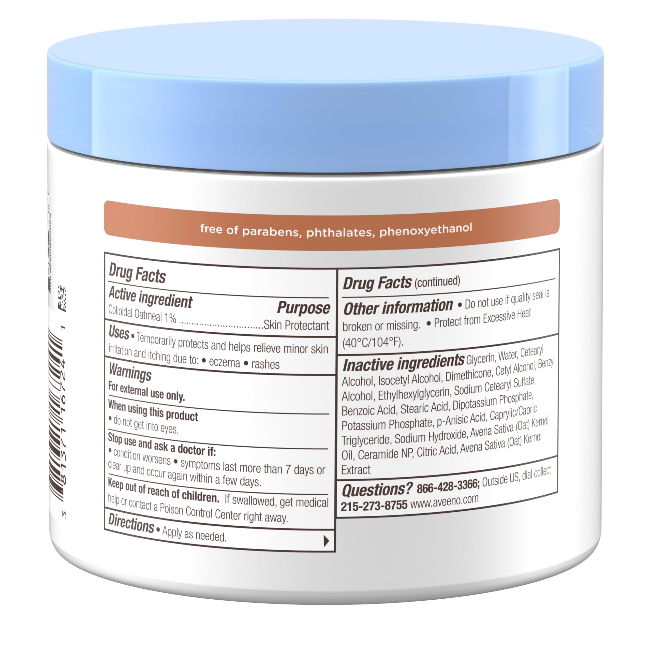 Nighttime routine with Aveeno Baby Eczema Therapy Balm for gentle facial and body care