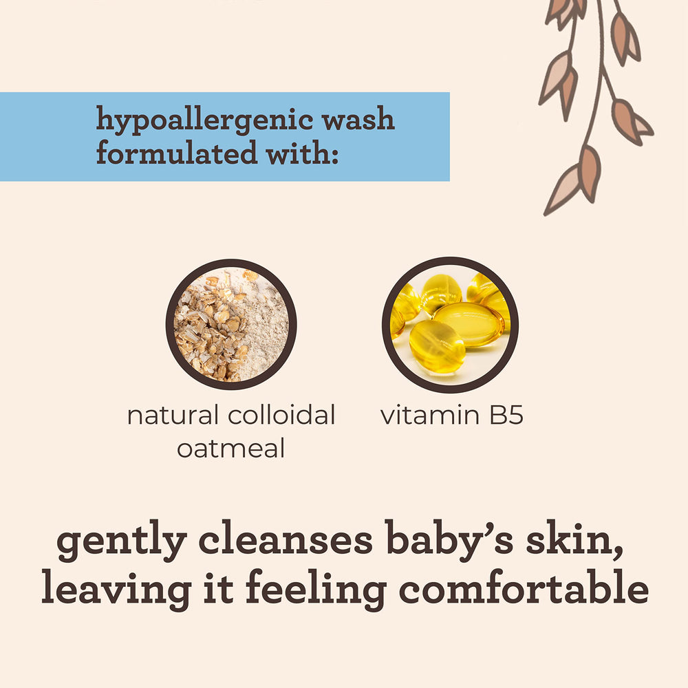Aveeno Baby hypoallergenic, pH-balanced formula image, suitable for sensitive and eczema-prone skin.