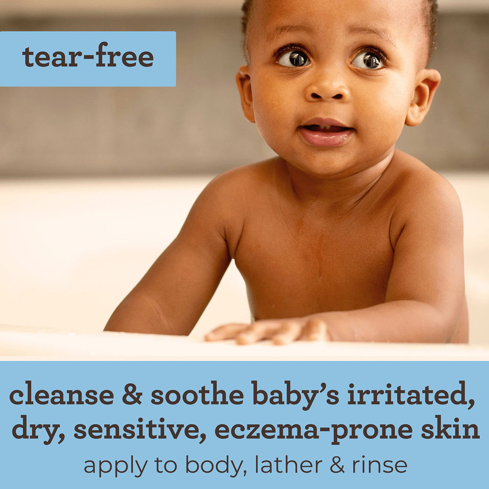 Aveeno Baby tear-free formula image, ideal for bath time.