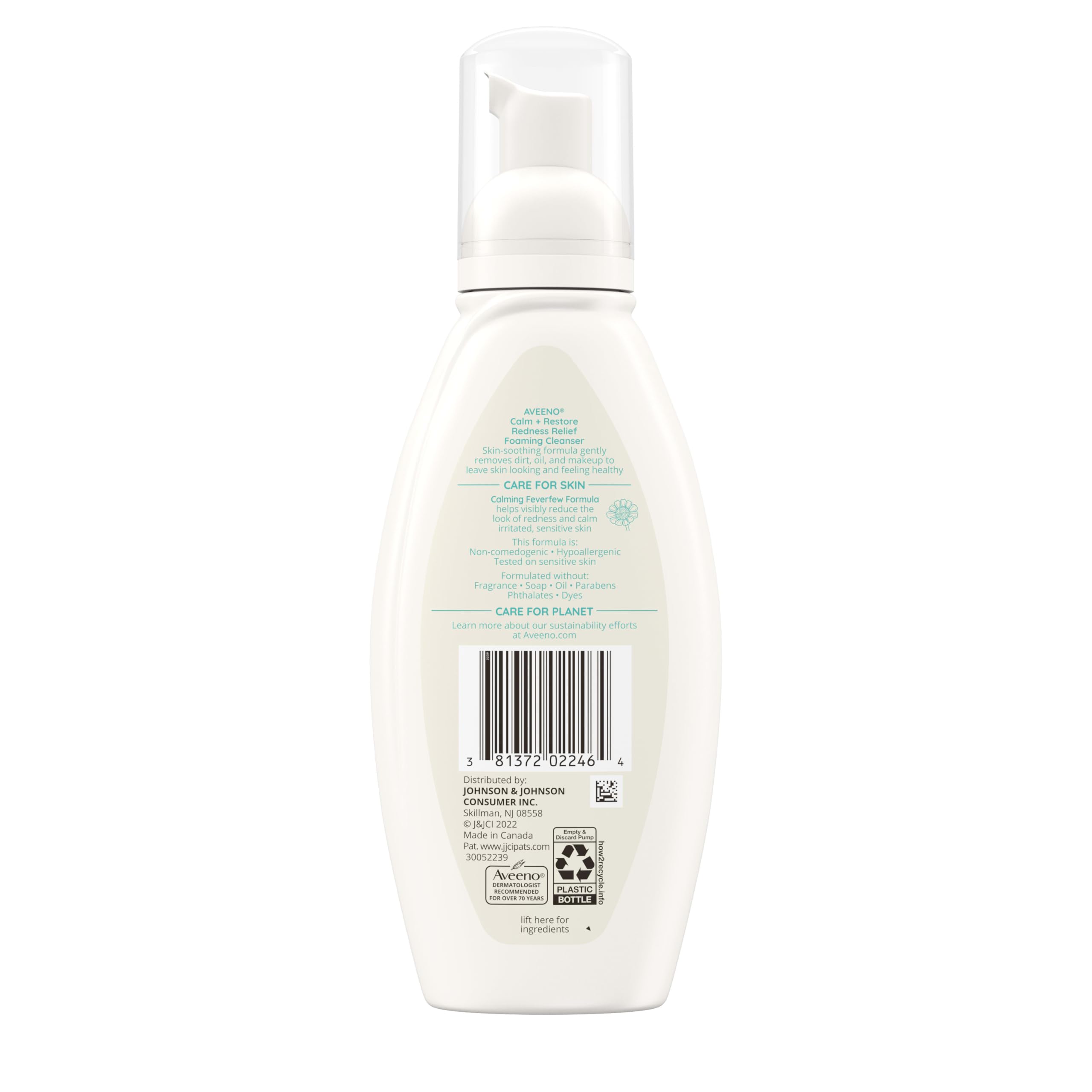 Aveeno Calm + Restore routine for morning and night cleansing.