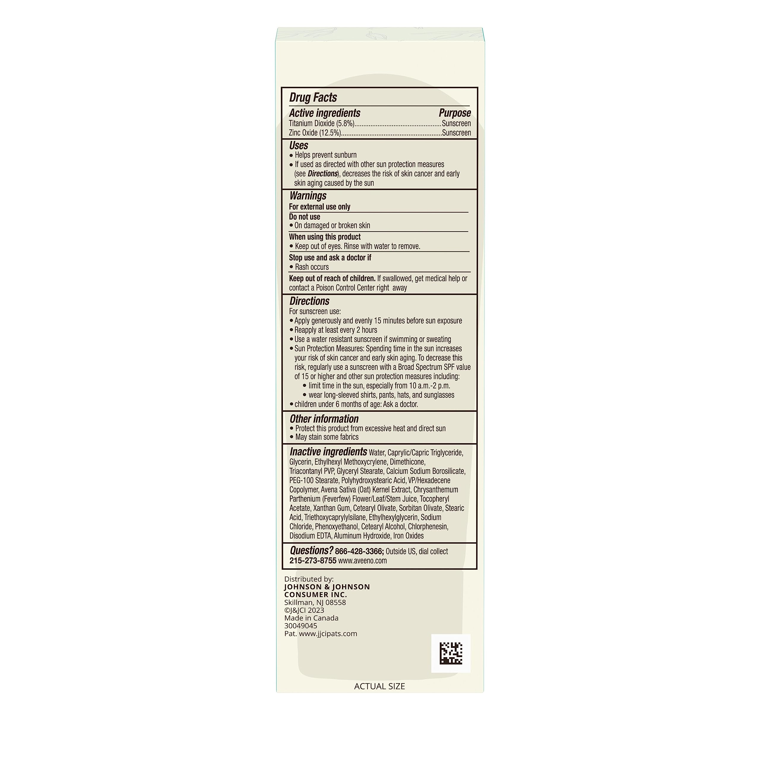 Aveeno Calm + Restore mineral sunscreen provides UVA/UVB protection while moisturizing.