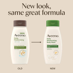 Creamy lather from Aveeno body wash for gentle cleansing and moisturization.