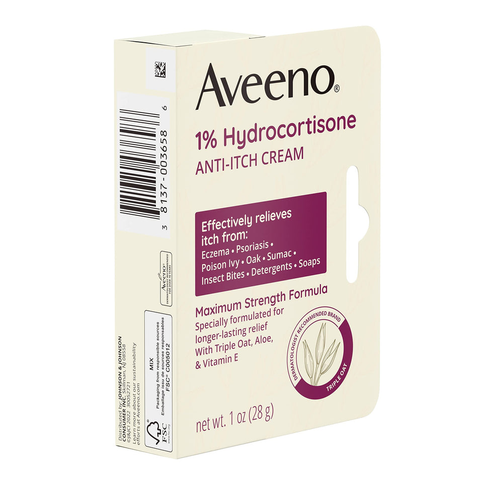 Aveeno eczema and psoriasis relief cream for minor skin irritations.