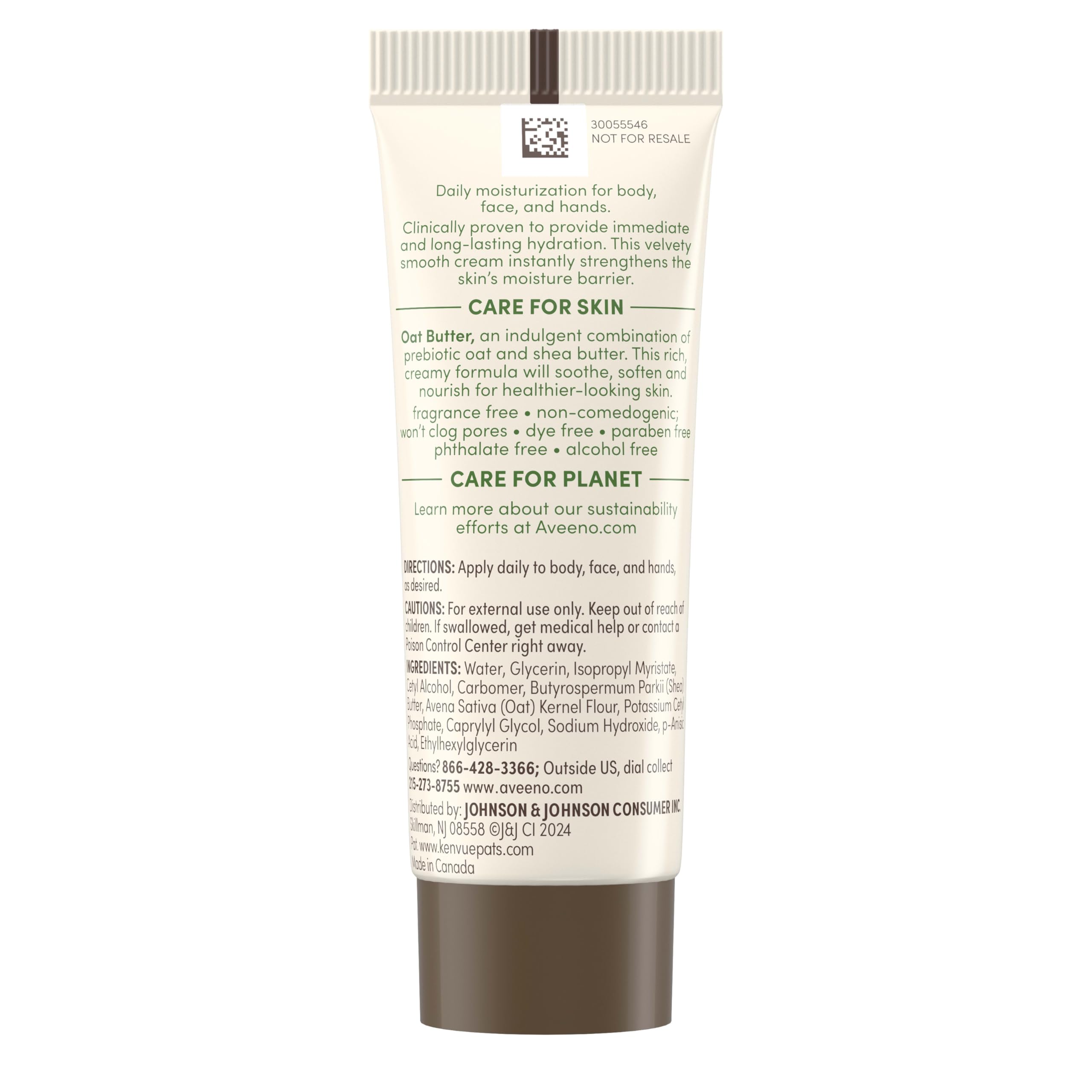 Fragrance-free Aveeno body and hand cream suitable for sensitive skin.