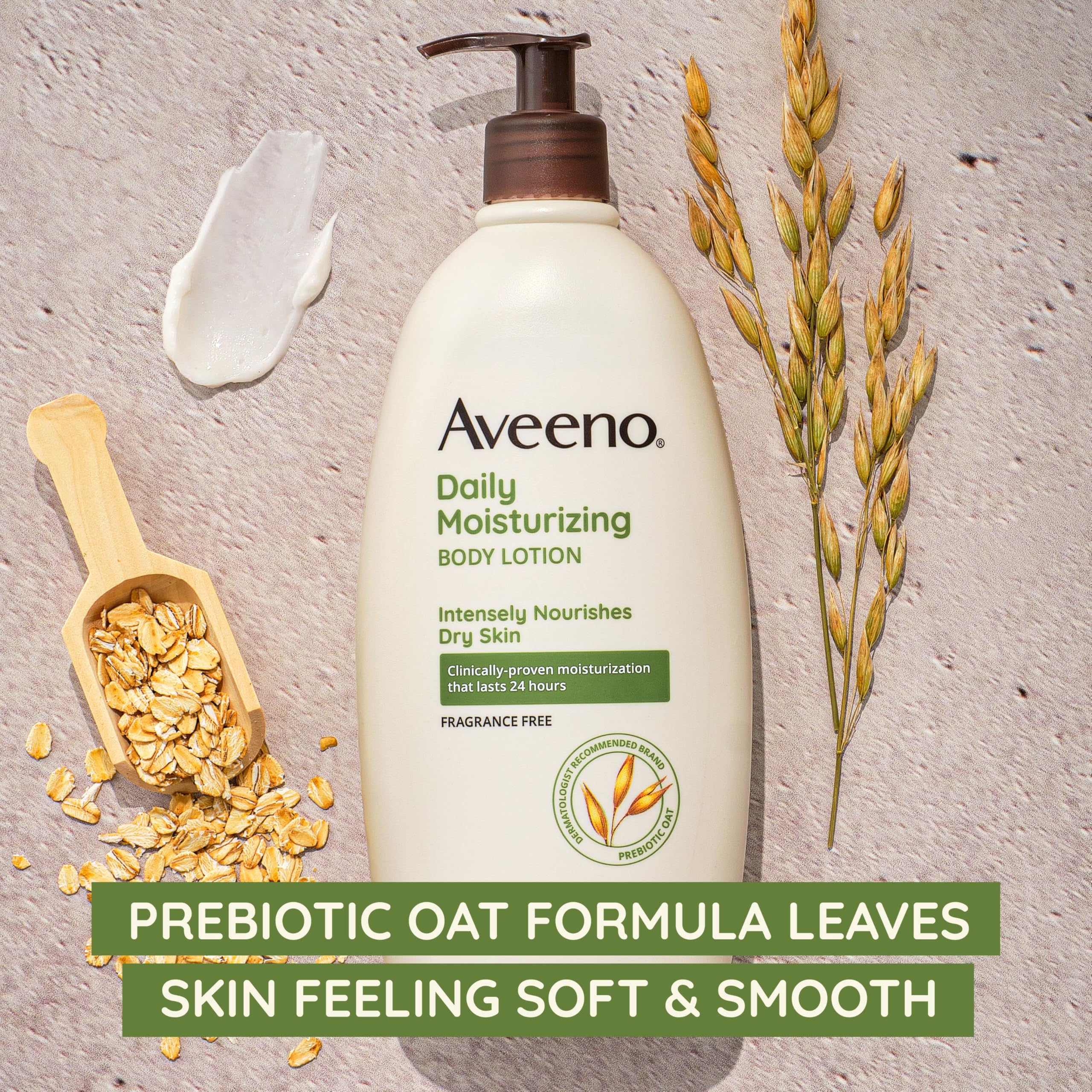 Fragrance-free label on Aveeno Sheer Hydration signals allergy-friendly care.
