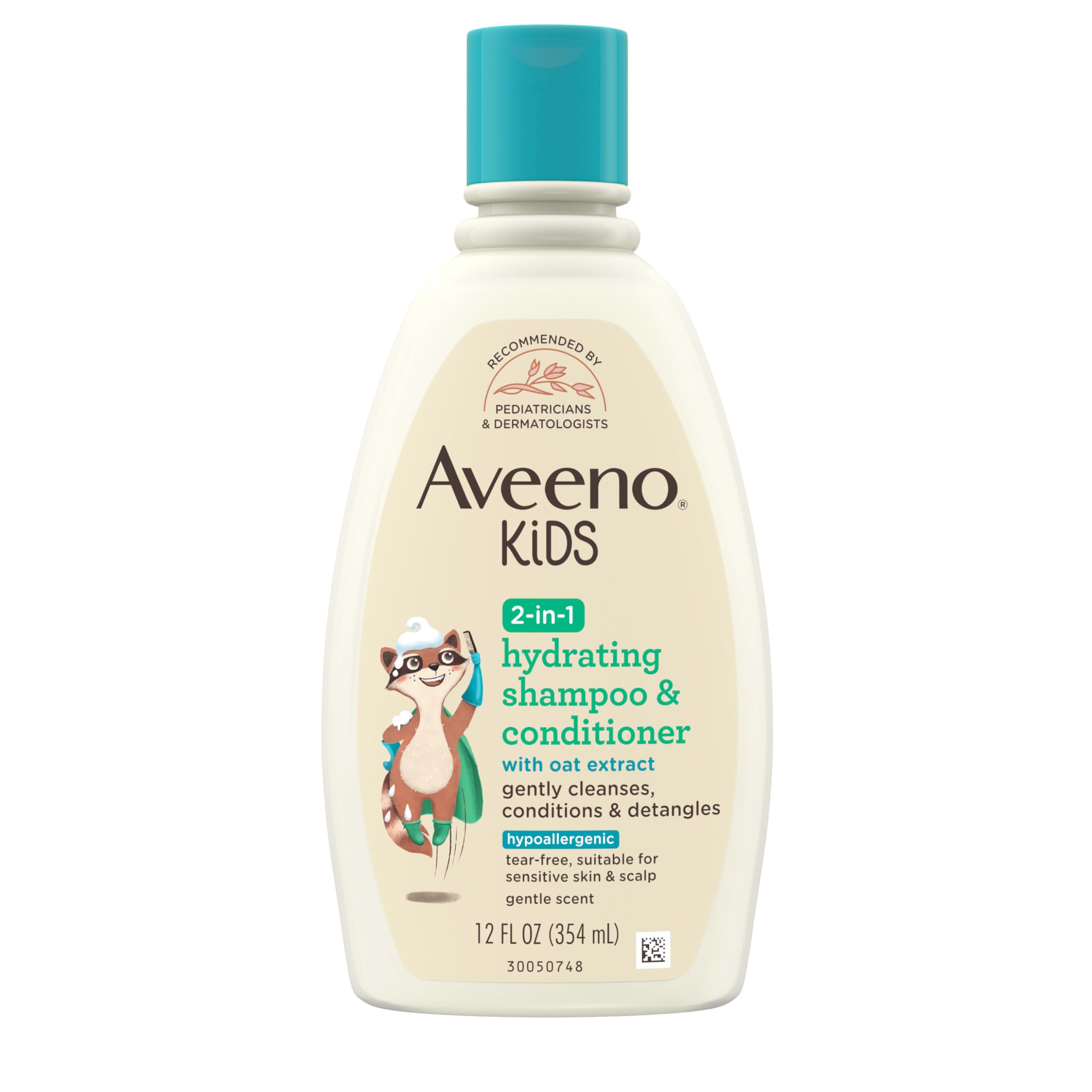 Aveeno Kids 2-in-1 bottle: gentle cleanse and detangle.