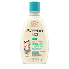 Aveeno Kids 2-in-1 bottle: gentle cleanse and detangle.