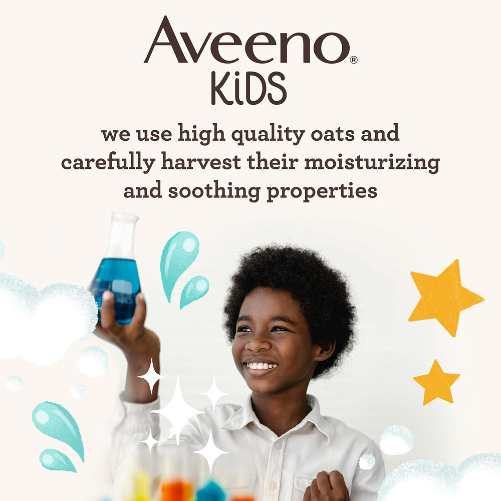 Aveeno Kids 2-in-1 kid-hair closeup shows soft, manageable texture.