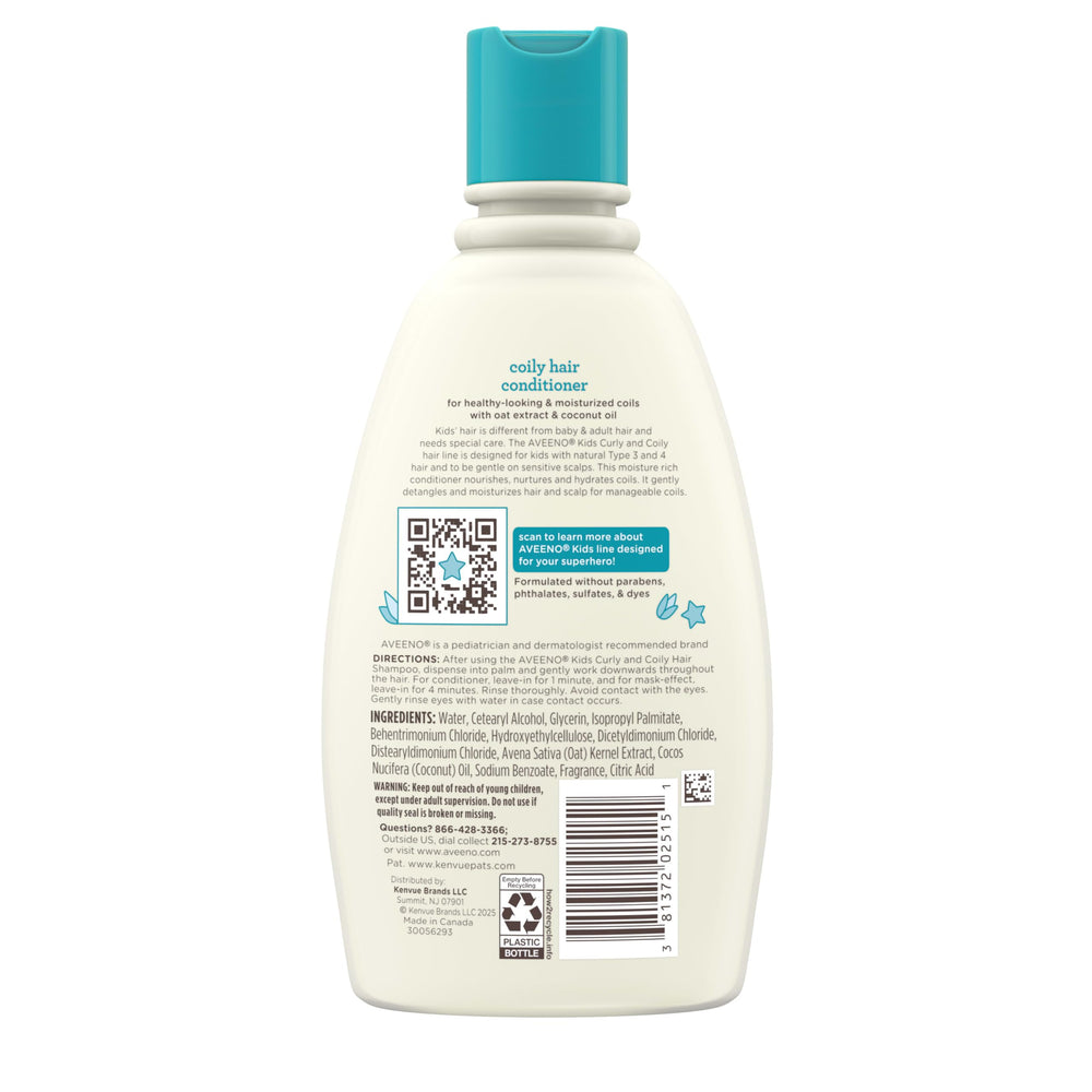 Hypoallergenic Aveeno Kids formula suitable for sensitive scalp care.