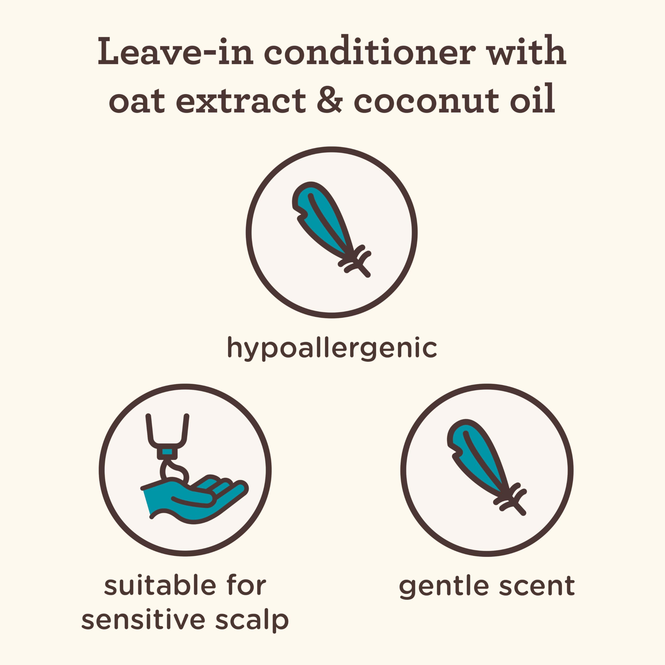 Aveeno Kids Coily Leave-In Conditioner detangles curls for softer, tangle-free hair.