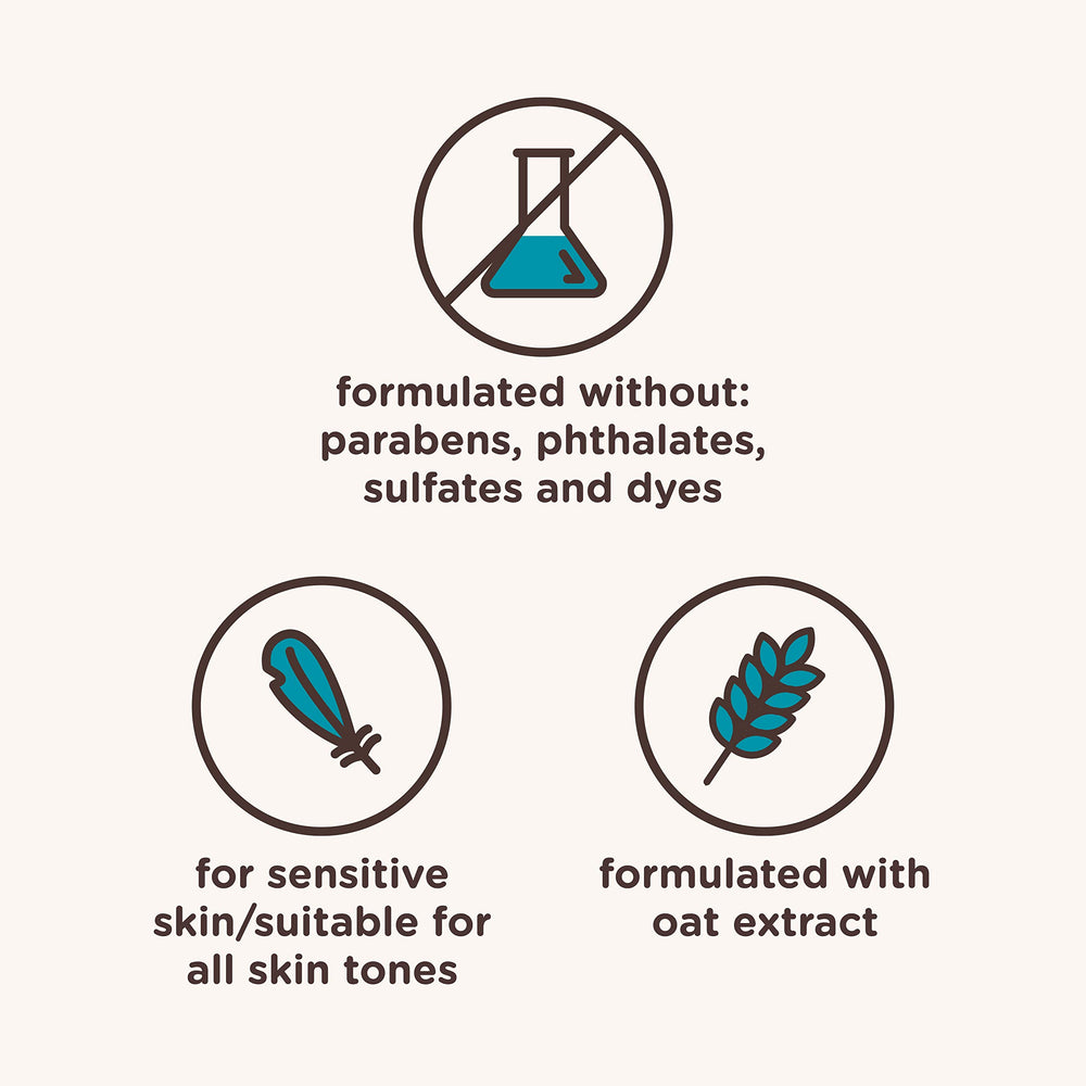 Hypoallergenic formula free from parabens, phthalates, sulfates, and dyes.
