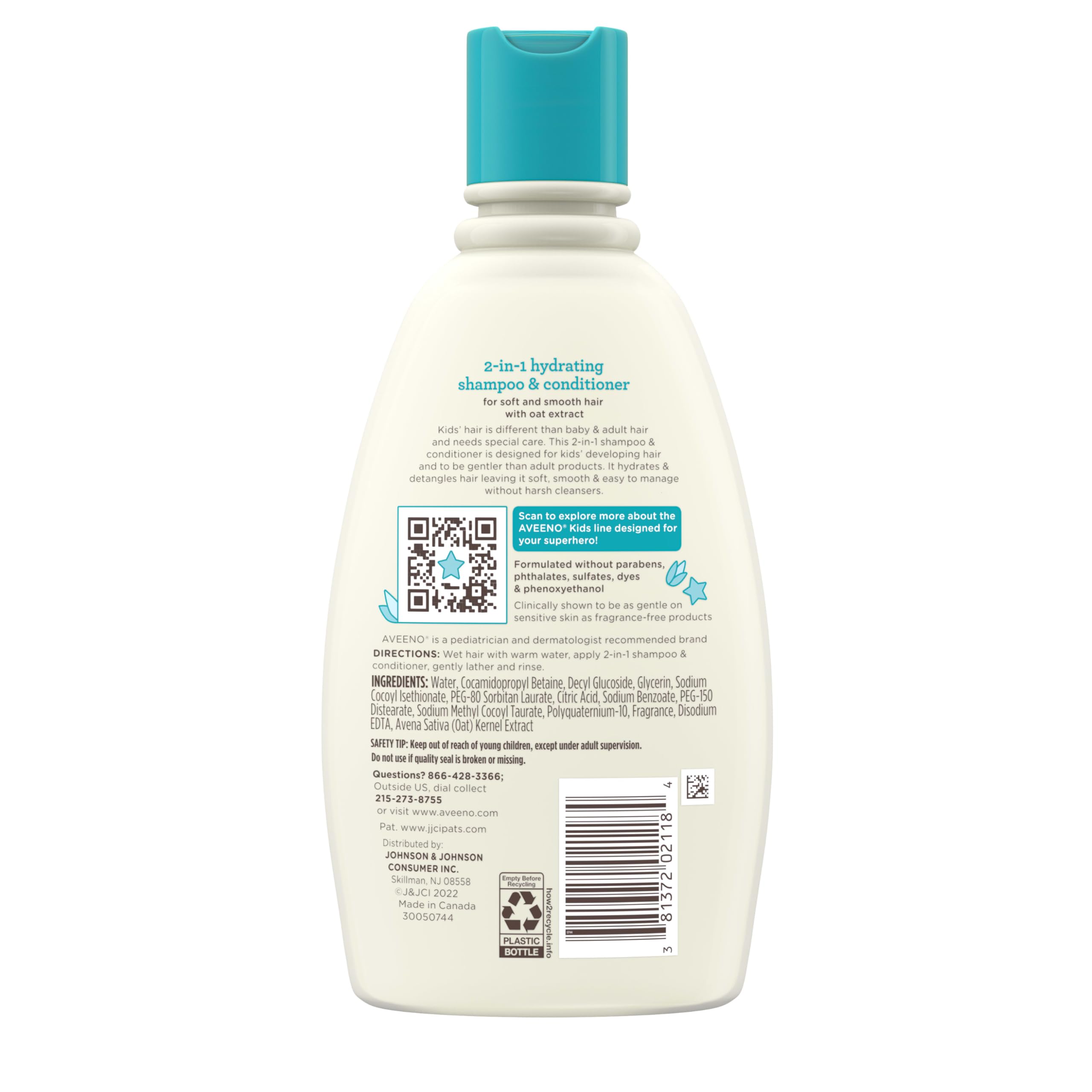 Aveeno Kids pediatrician- and dermatologist-recommended brand for daily care.