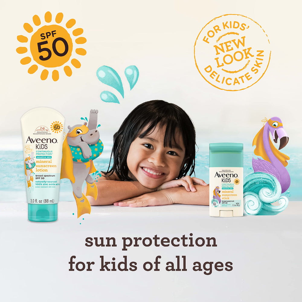 Aveeno Kids is a pediatrician-recommended brand delivering gentle sun protection