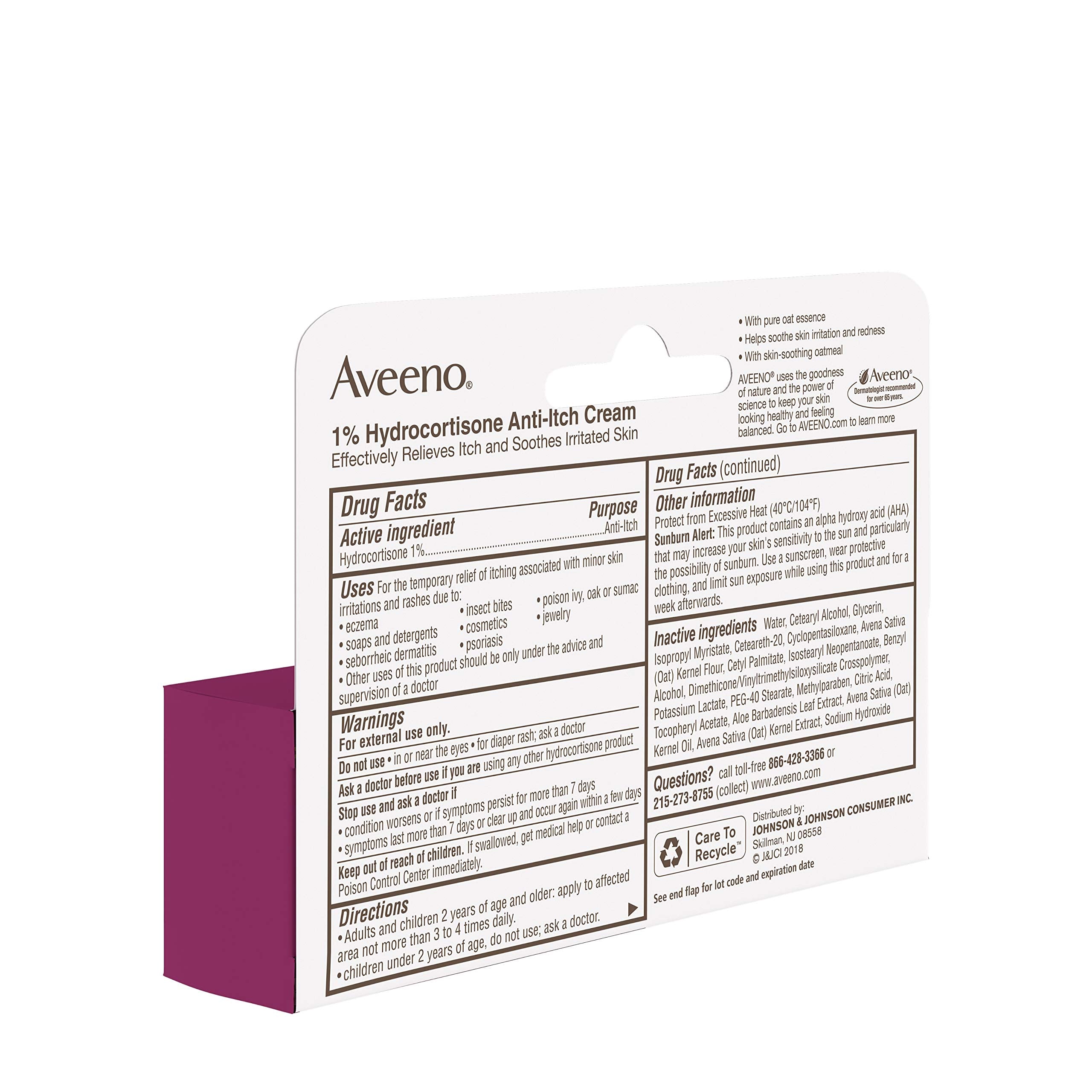 Aveeno long-lasting-itch-relief in a small 1 oz tube.