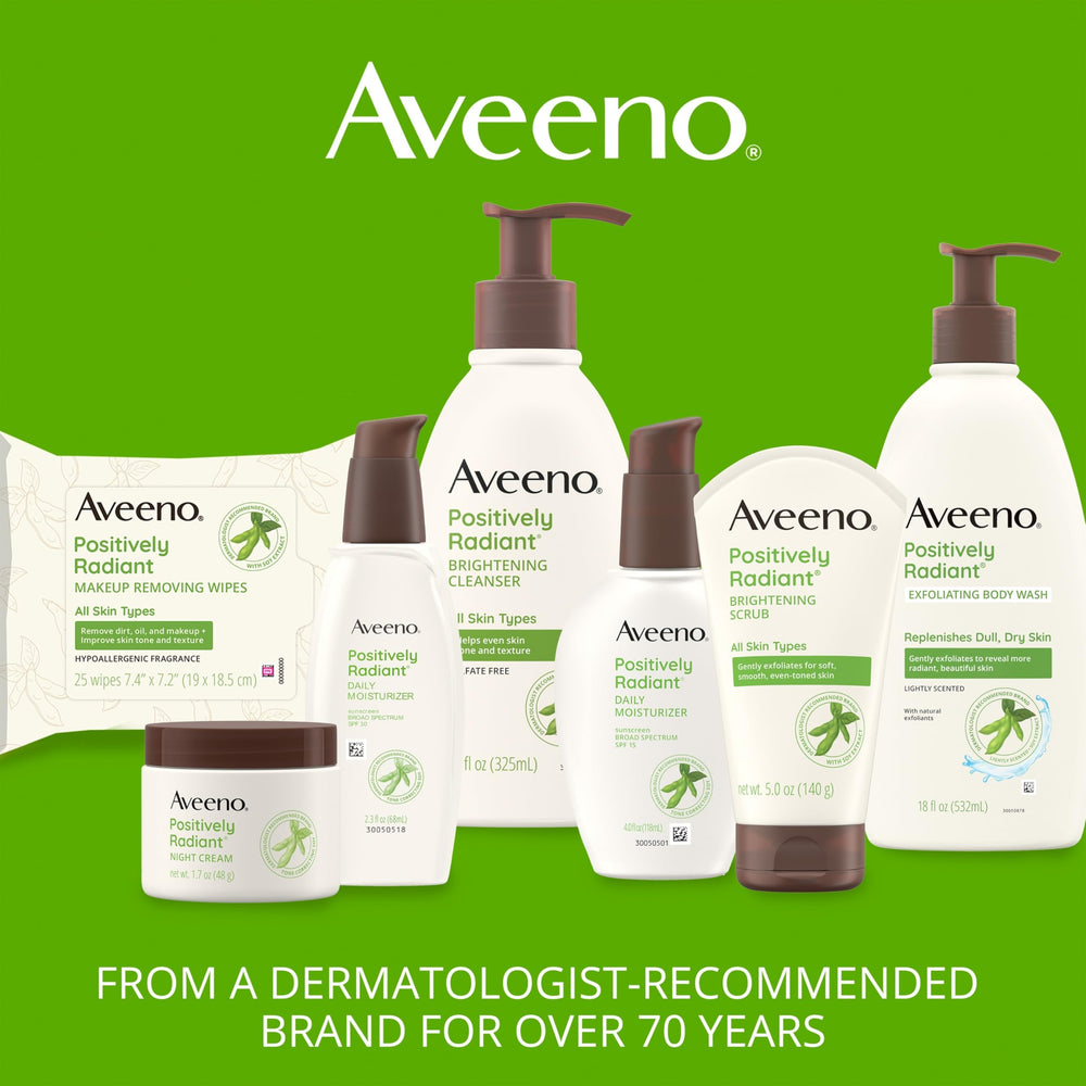 Aveeno night cream texture closeup emphasizes light, non-greasy feel