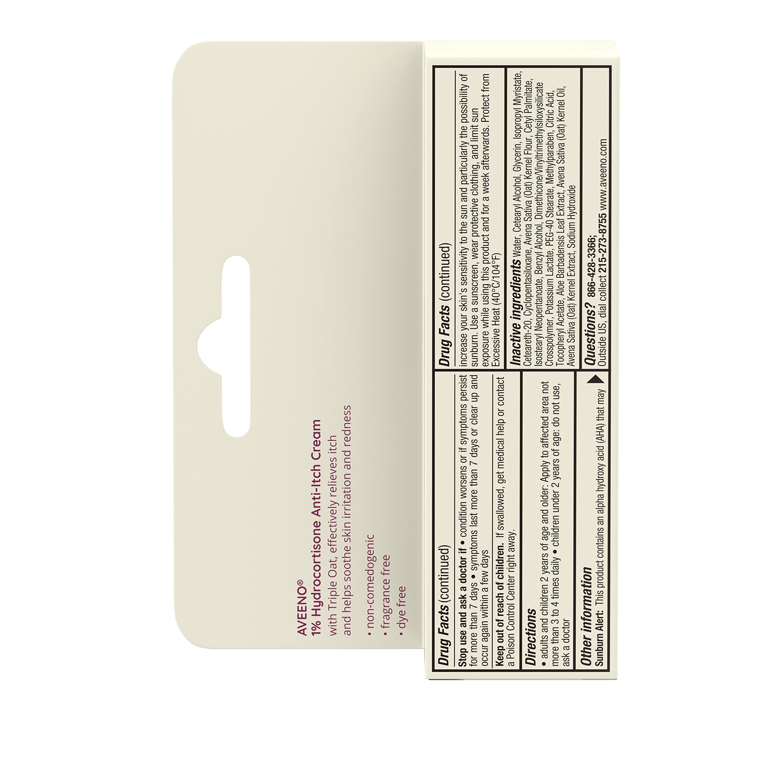 Aveeno non-comedogenic formula for everyday skin use.