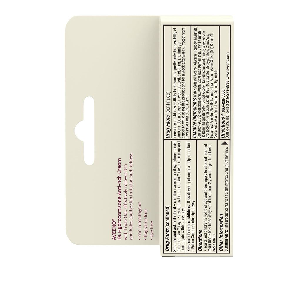 Aveeno non-comedogenic formula for everyday skin use.