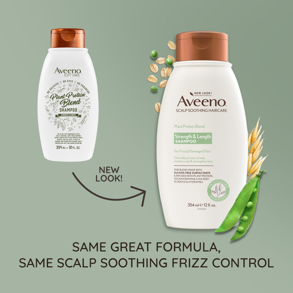 Close-up of Aveeno label highlighting oat-based soothing formula.