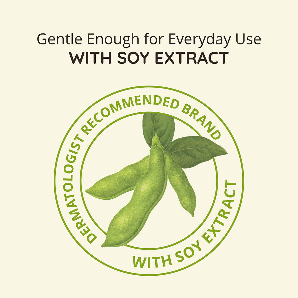 Aveeno Positively Radiant packaging label shows dermatologist-friendly hypoallergenic formula for all skin types