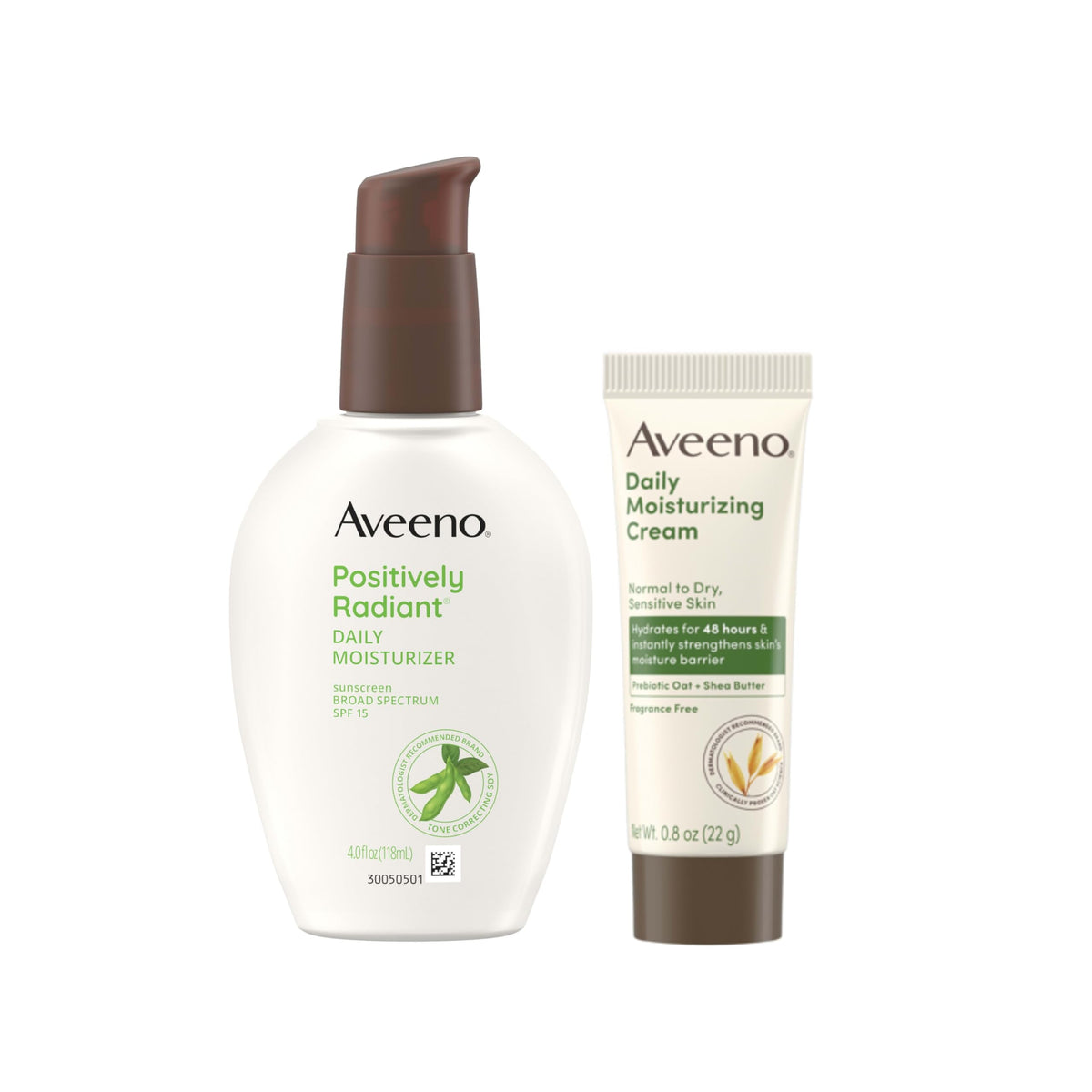 Aveeno Positively Radiant SPF15 face moisturizer texture and tone correction.