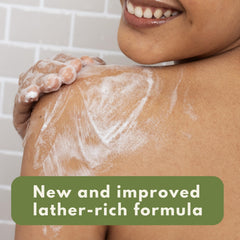 Close-up on prebiotic oat ingredients in Aveeno formula.