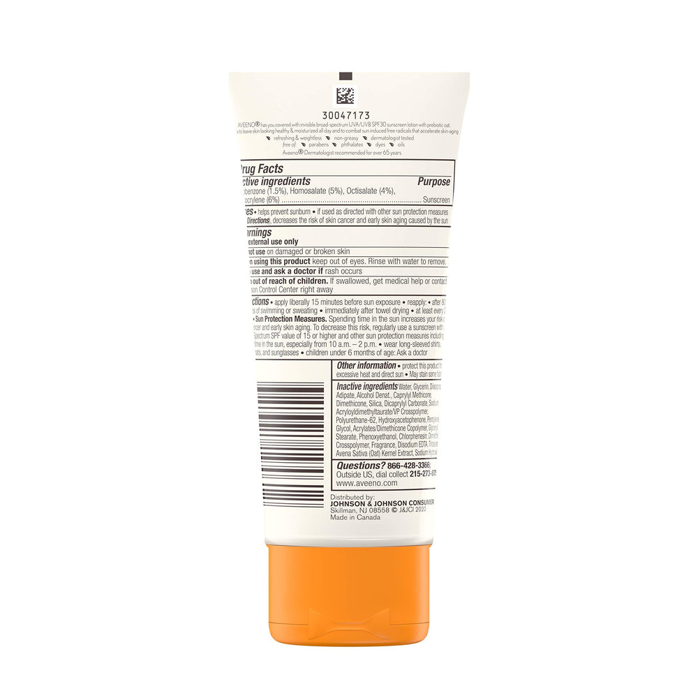 Aveeno Protect and Hydrate lotion rubbed into skin for a non-greasy feel.