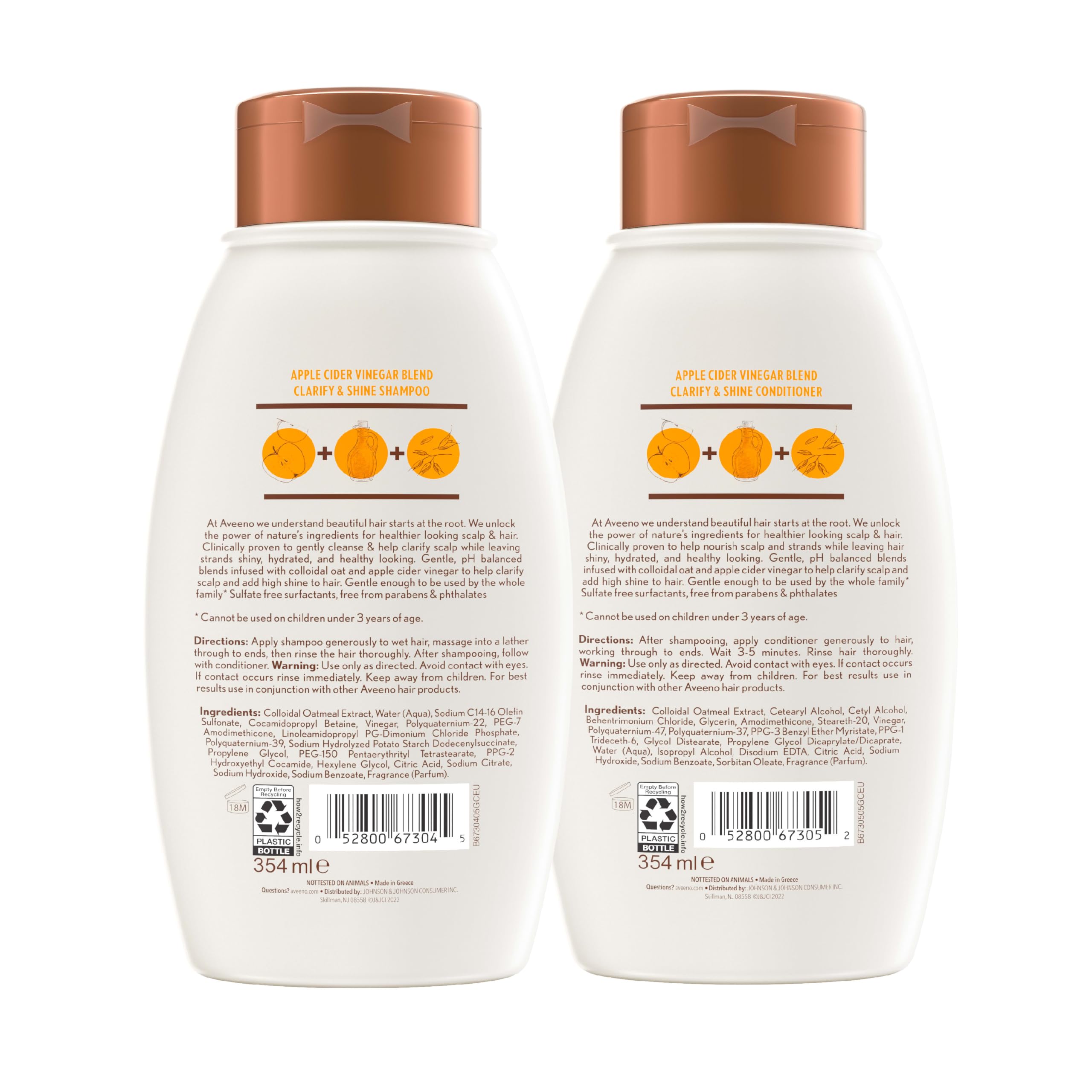 Aveeno shampoo poured into hand droplets demonstrating easy application