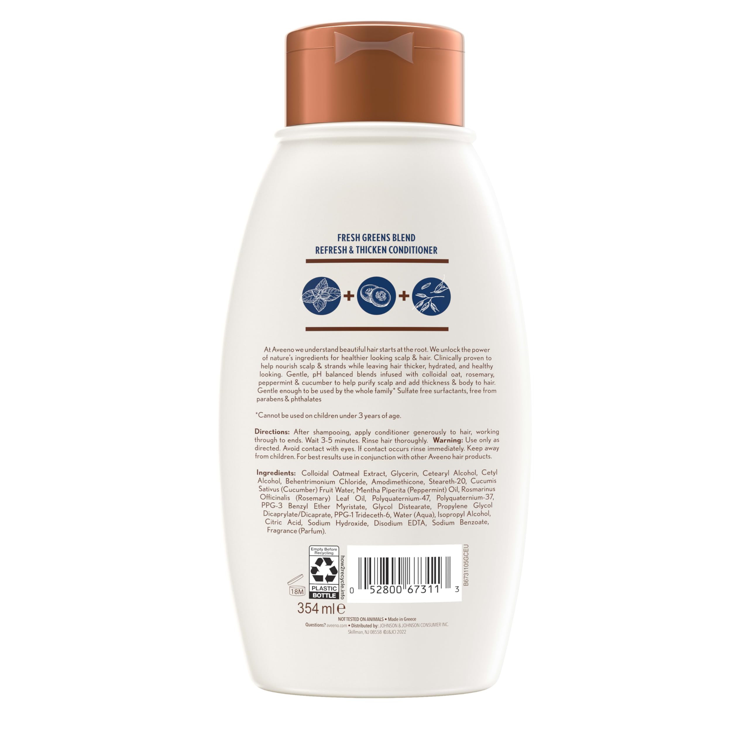 Aveeno shiny-soft hair after use displays nourished, healthy-looking strands.