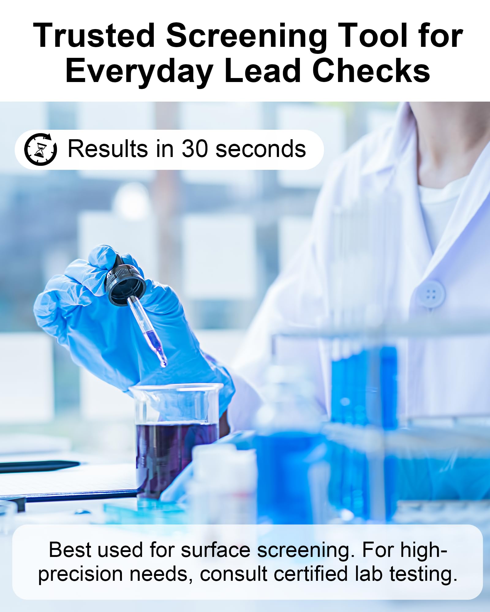 Avelis 30-swab value pack enables testing multiple areas in the home.