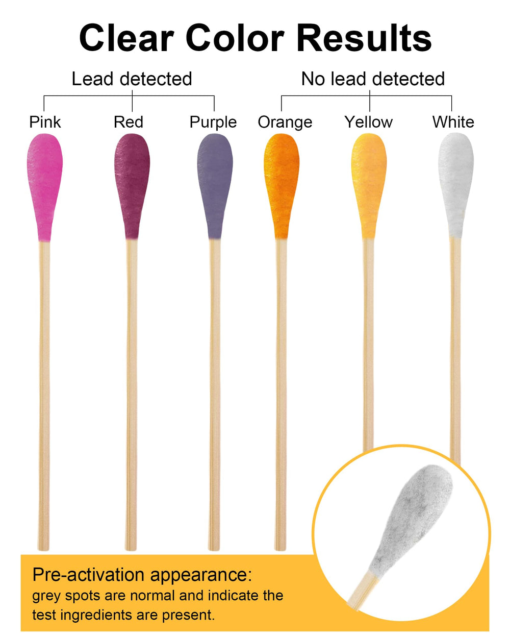 Avelis premium lead swabs for precise testing on ceramics and paint.