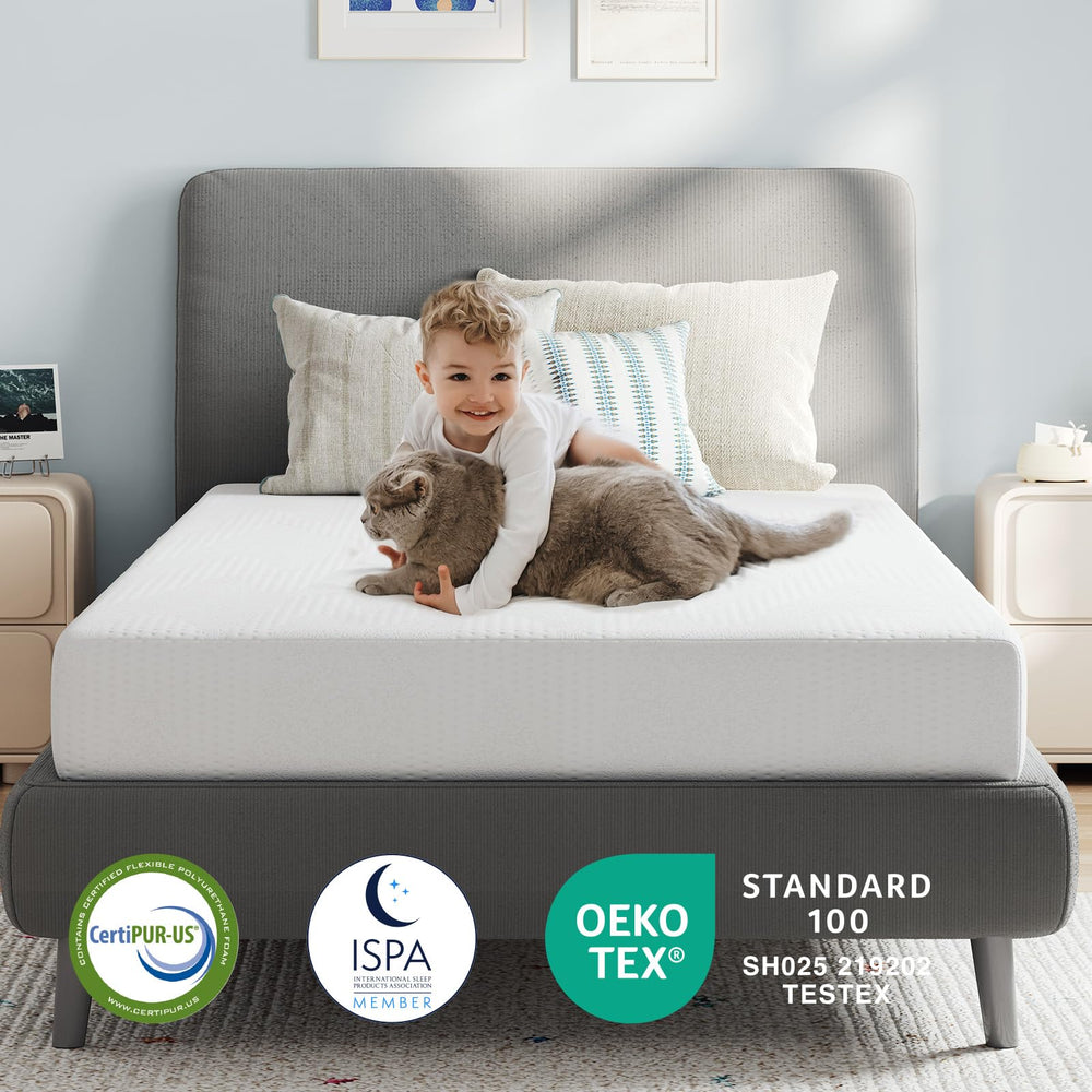 Gel memory foam offers cooling properties and gentle pressure relief