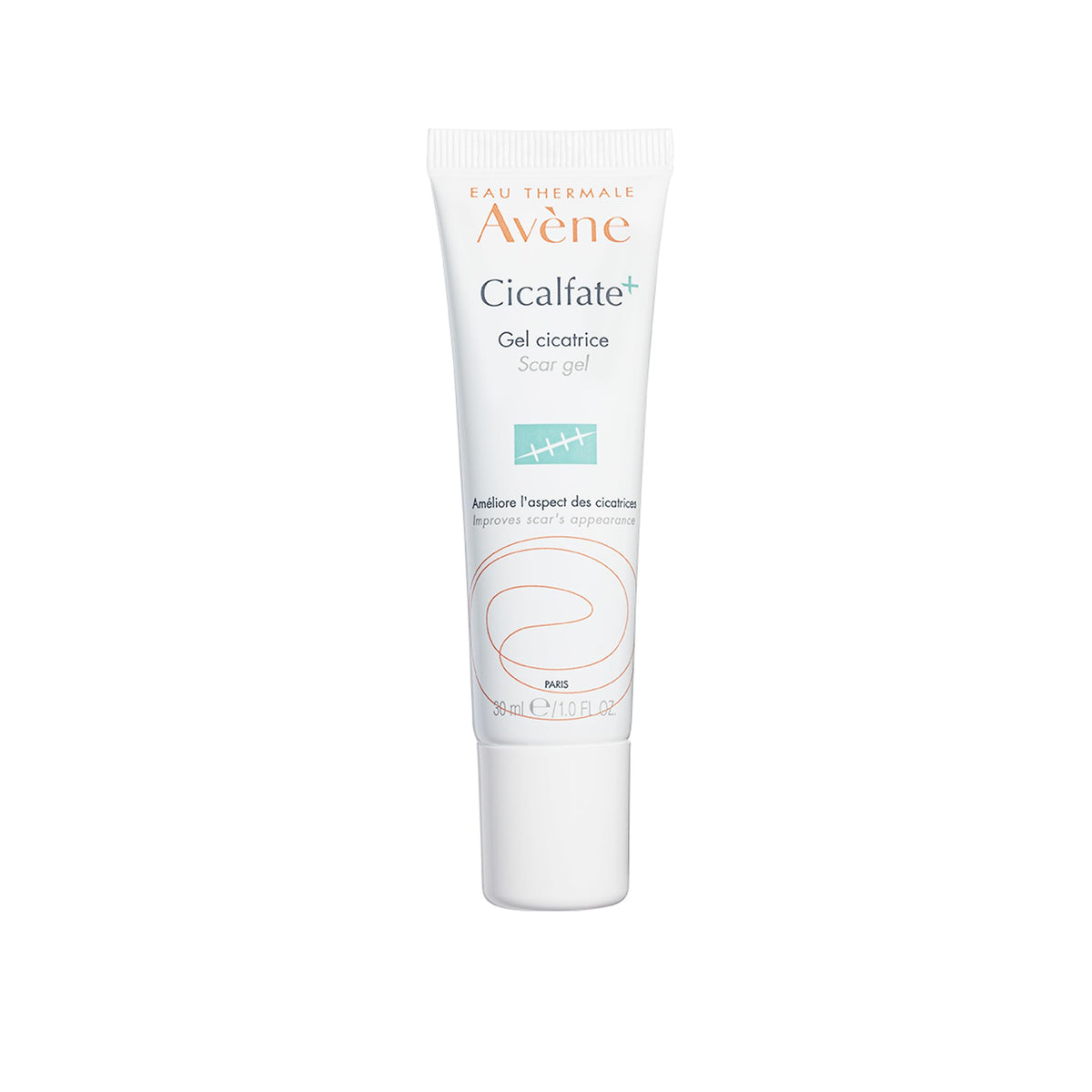 Avène Cicalfate+ scar gel bottle for gentle scar care and hydration.