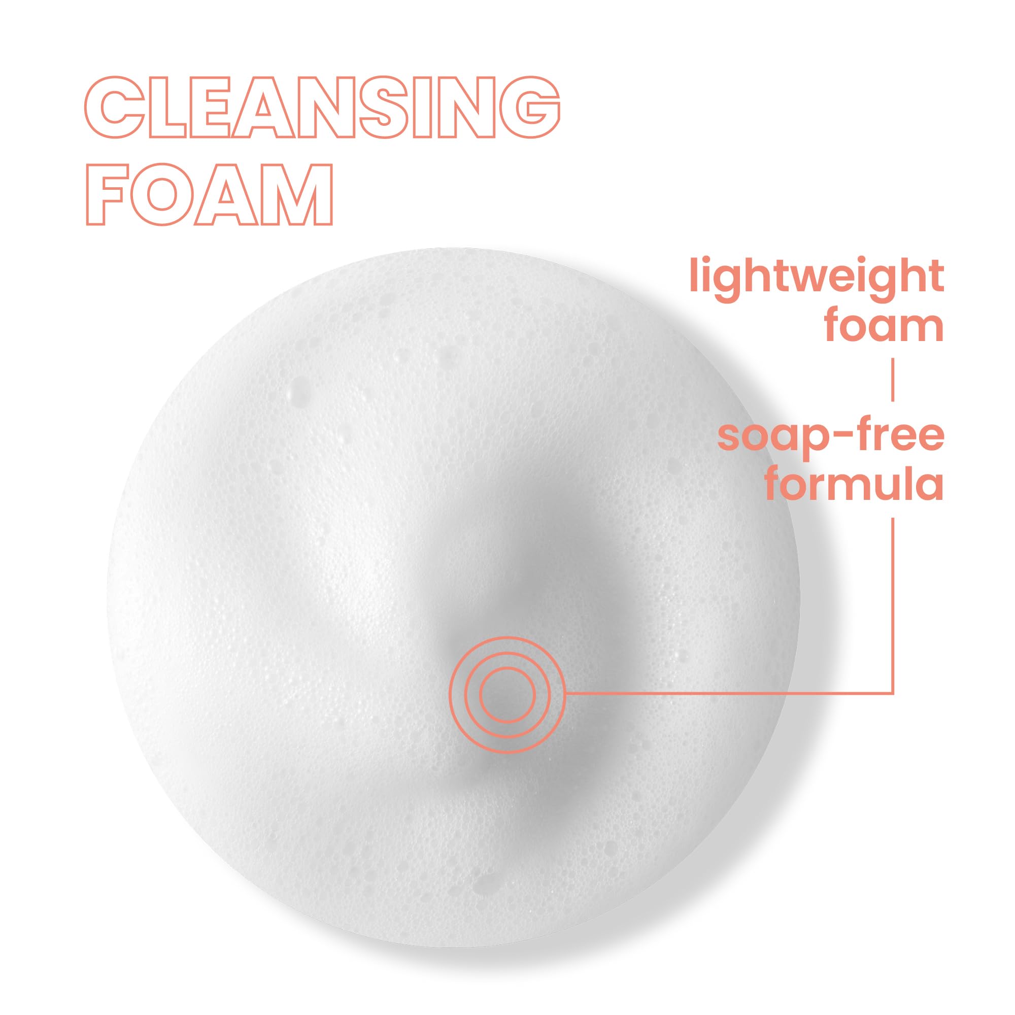 Avène Cleansing Foam closeup-foam-bubbles with creamy texture.