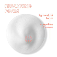 Avène Cleansing Foam closeup-foam-bubbles with creamy texture.