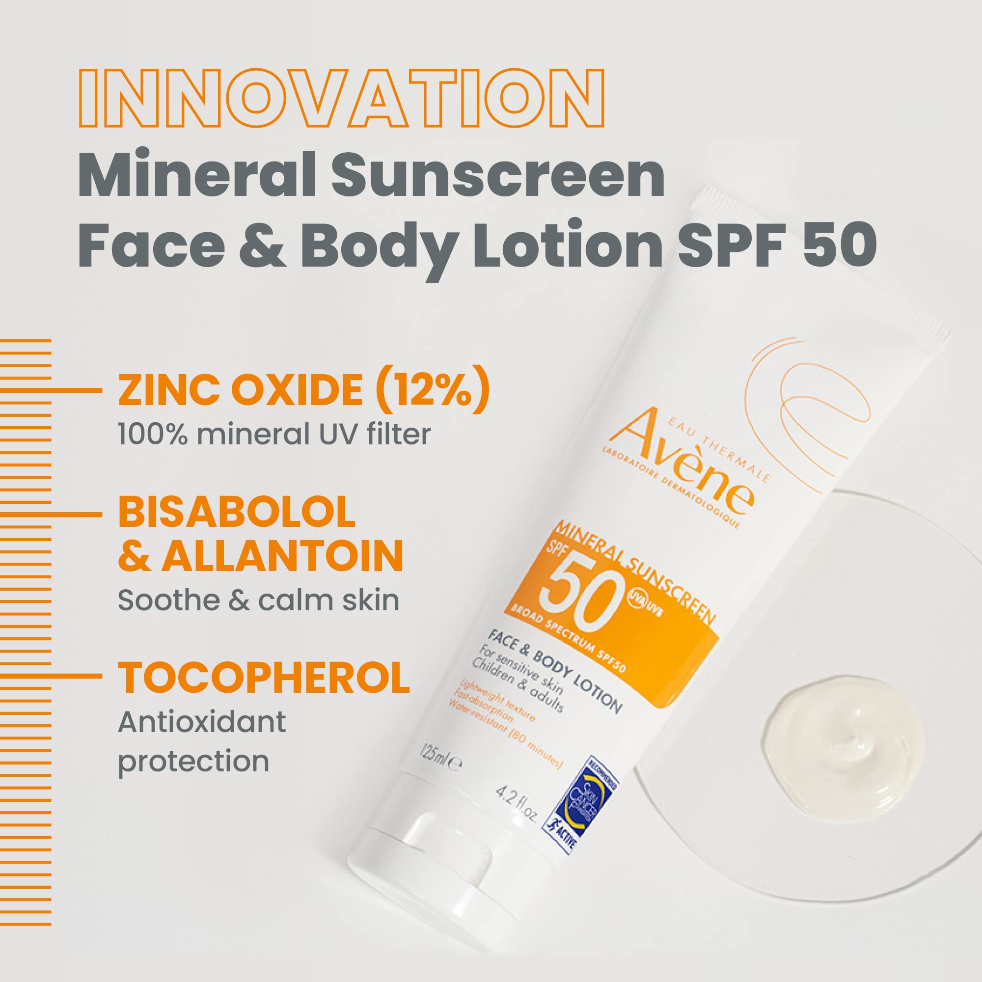 Avène fragrance-free, oil-free sunscreen for sensitive skin
