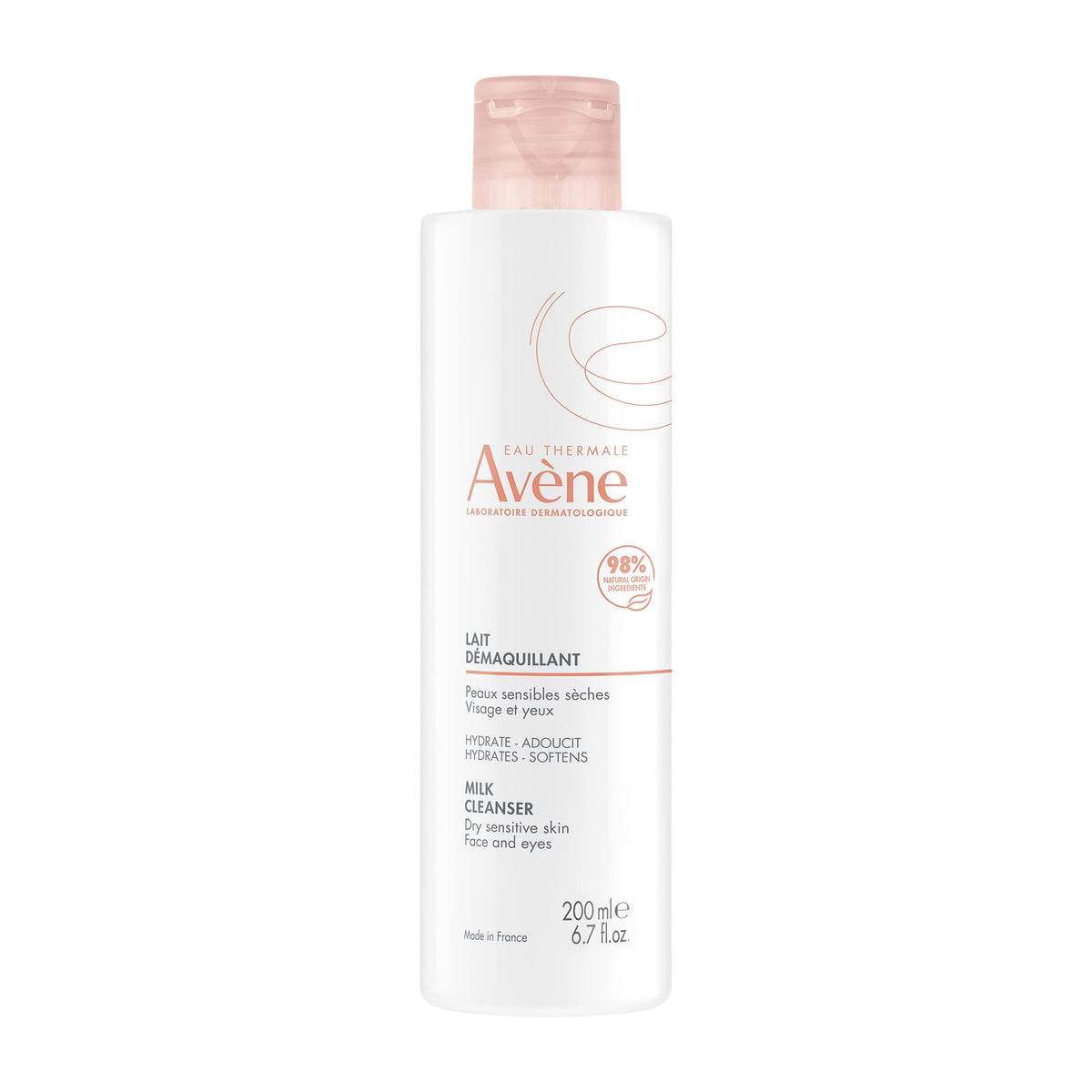 Avène Gentle Milk Cleanser bottle for quick, no-rinse cleansing.