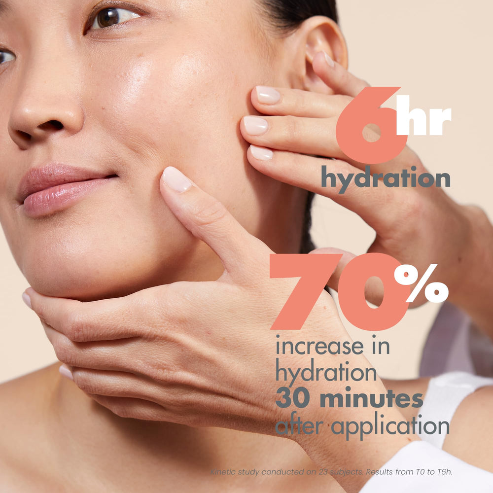 Skin after cleansing with Avène Gentle Milk Cleanser appears hydrated and comfortable.
