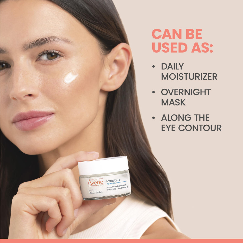 Healthy-looking skin after using Avène Hydrance Aqua-Gel in a close-up