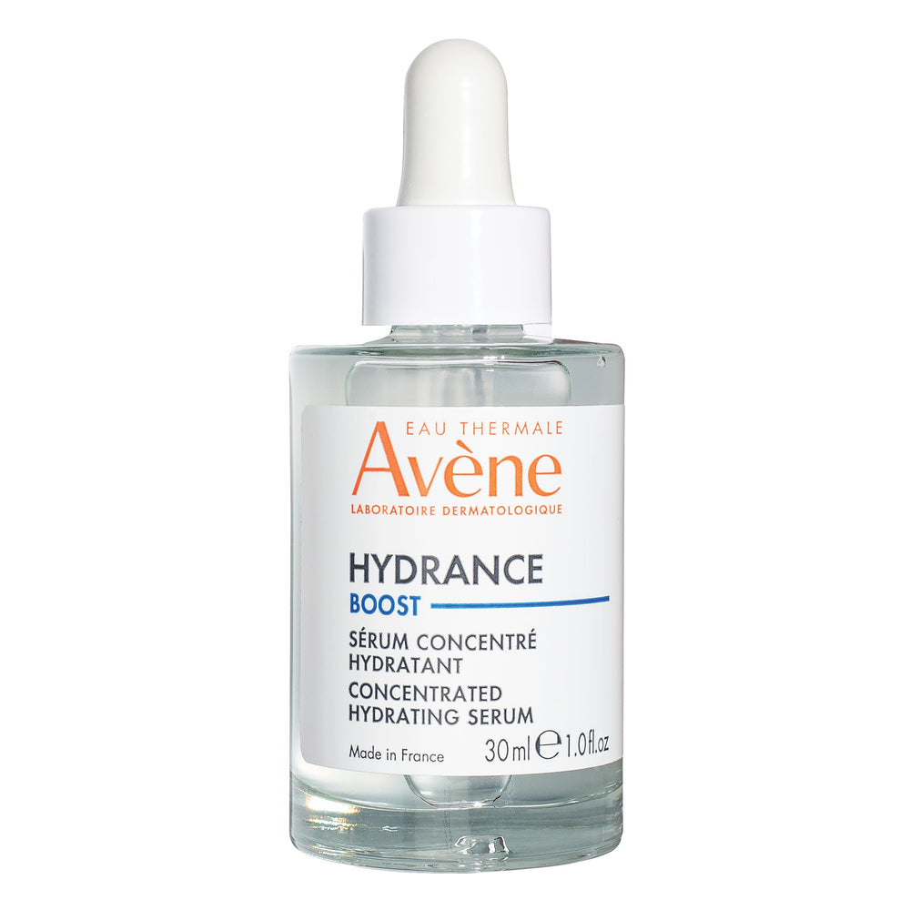Avène Hydrance Boost Serum bottle close-up highlighting intense hydration.