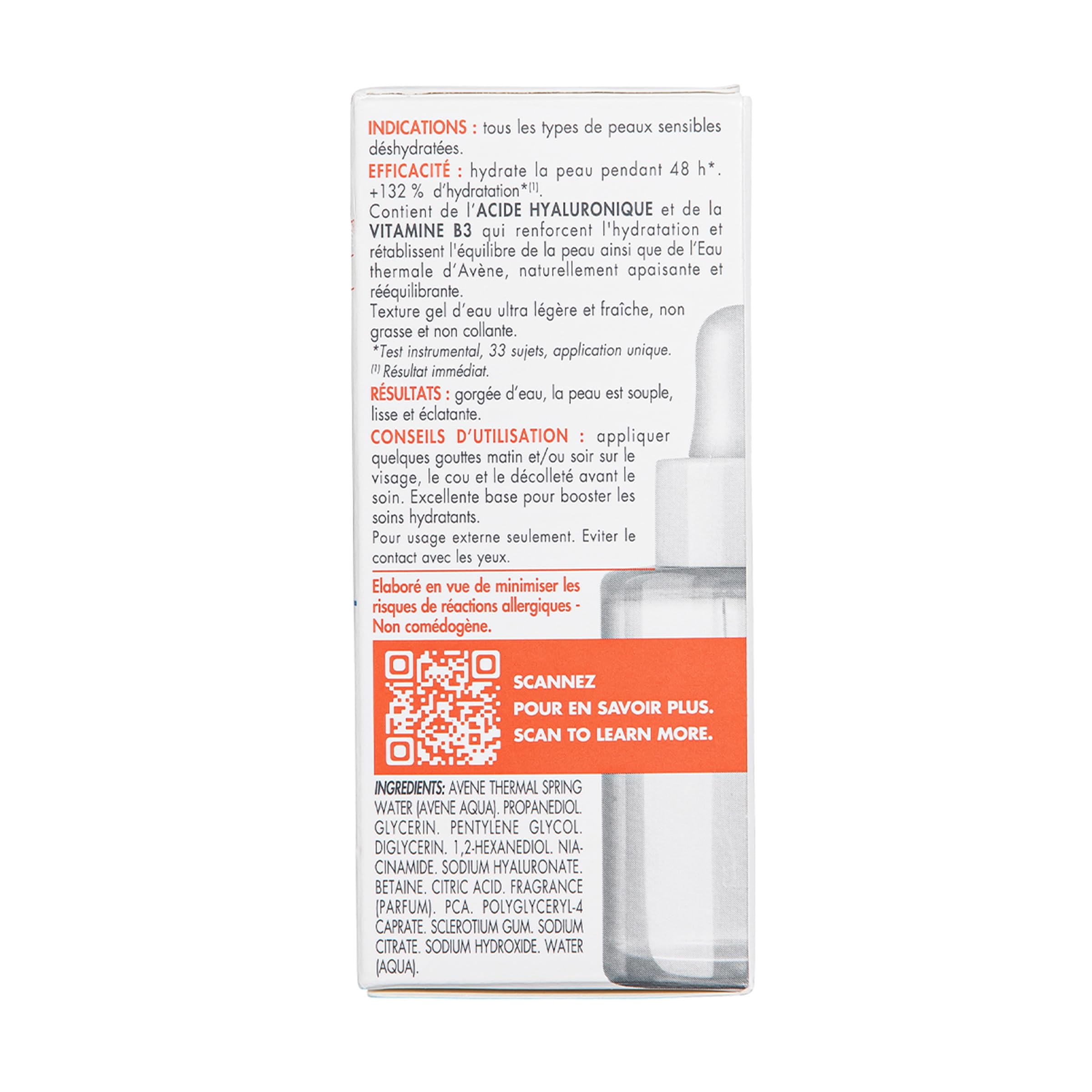 Avène Hydrance Boost Serum supports the skin barrier with Vitamin B3.
