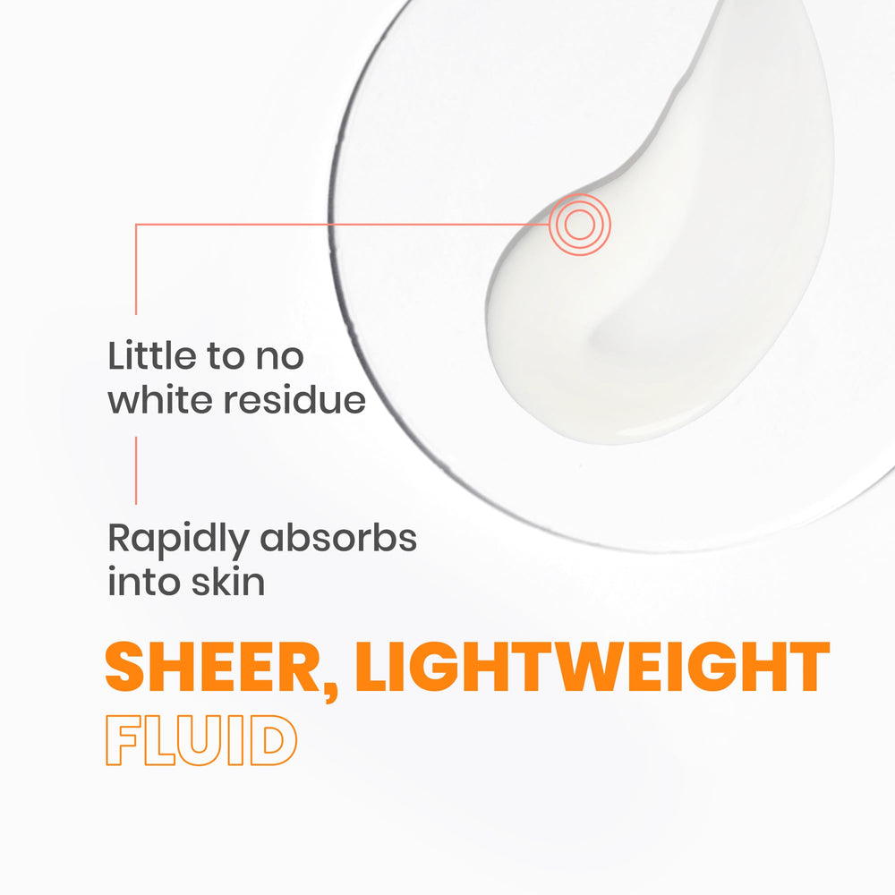 Close-up of Avène sunscreen texture, a lightweight mineral emulsion.