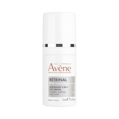 Avène Retrinal Eyes Advanced 3in1 eye cream bottle showing smoothing around the eye contour
