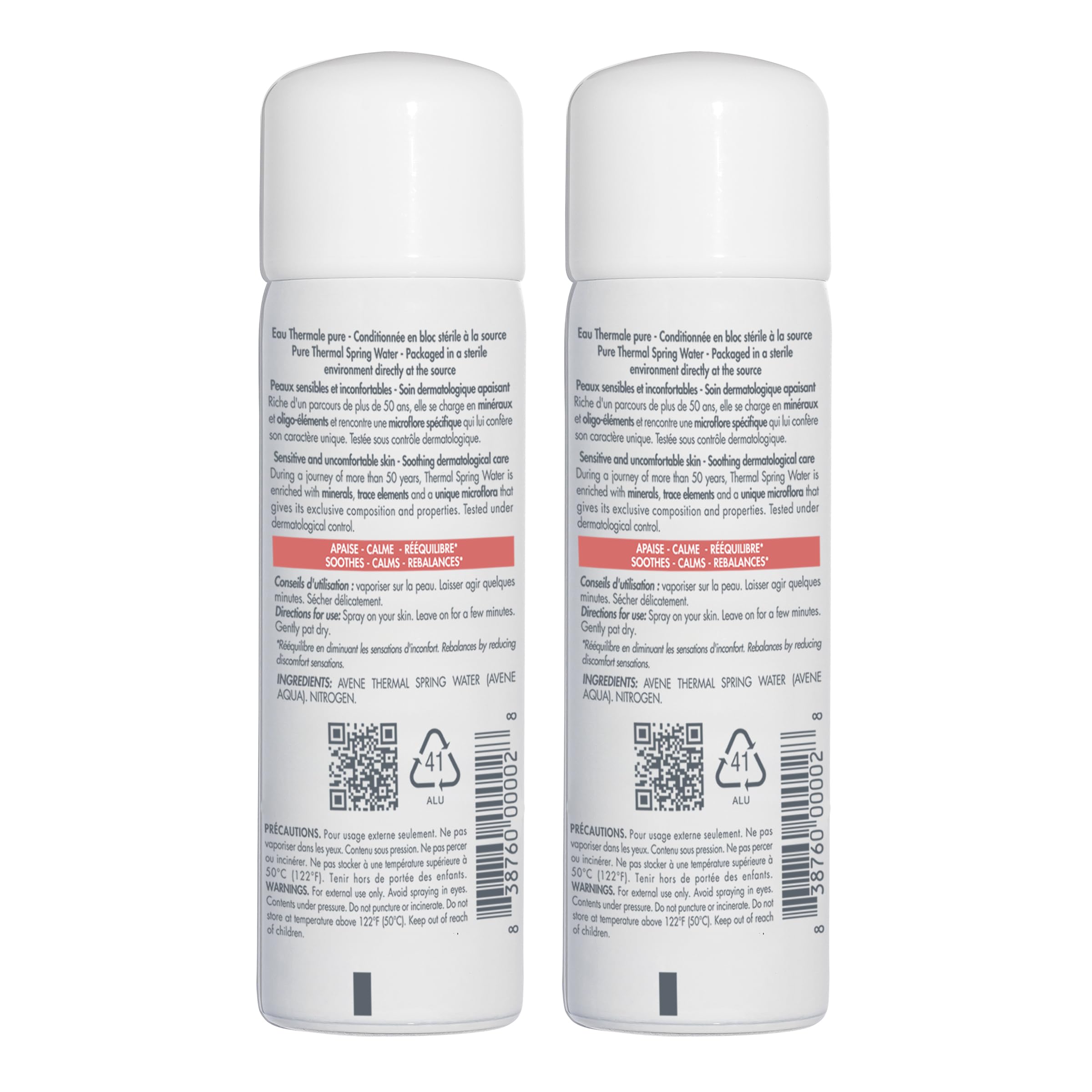 Travel-size Avène thermal water mist for on-the-go relief.