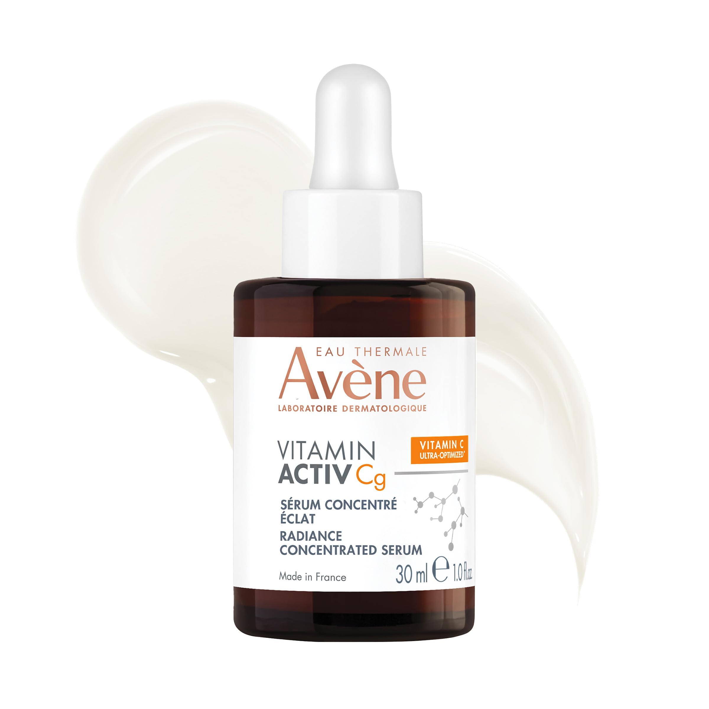 Avène Vitamin Activ Cg Serum bottle showcasing radiance-boosting formula.